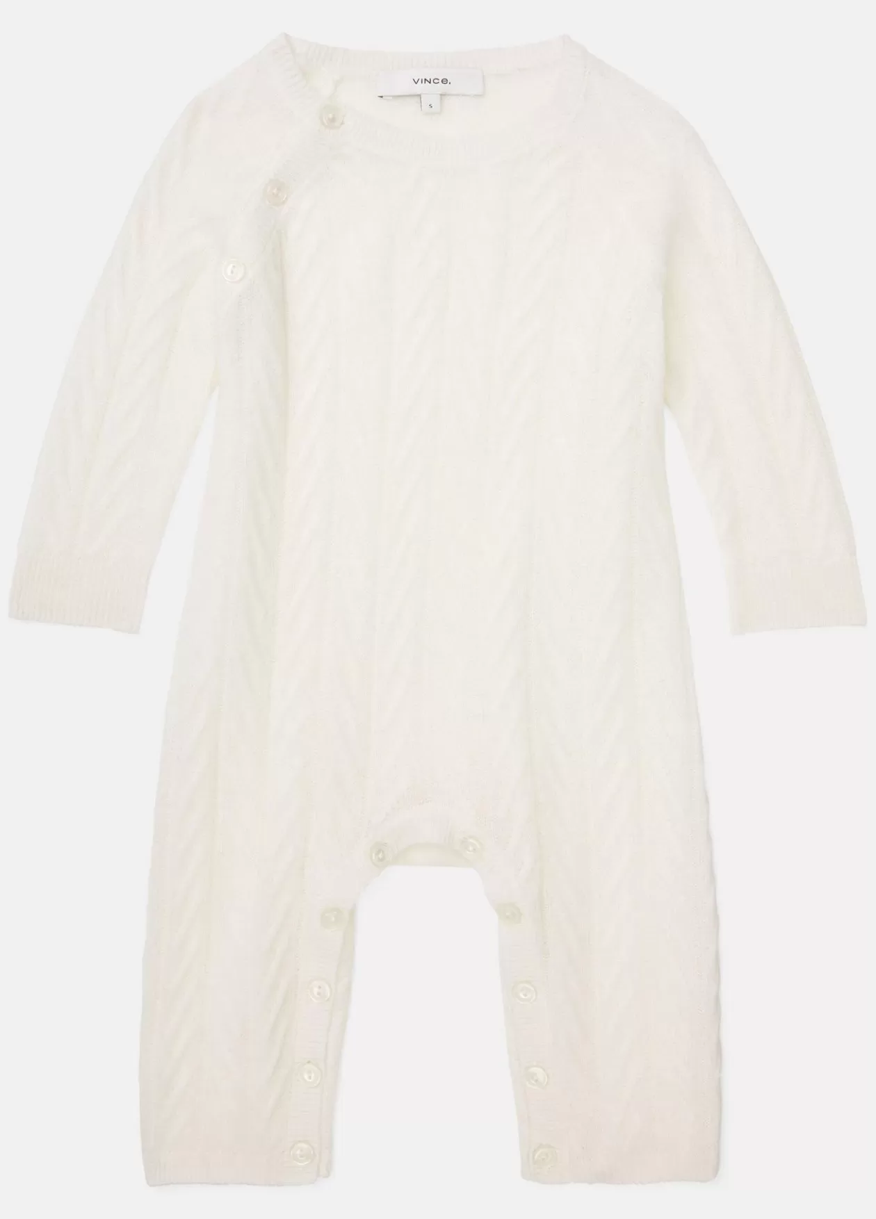 Fashion Vince Baby Cashmere Cable Bodysuit off white