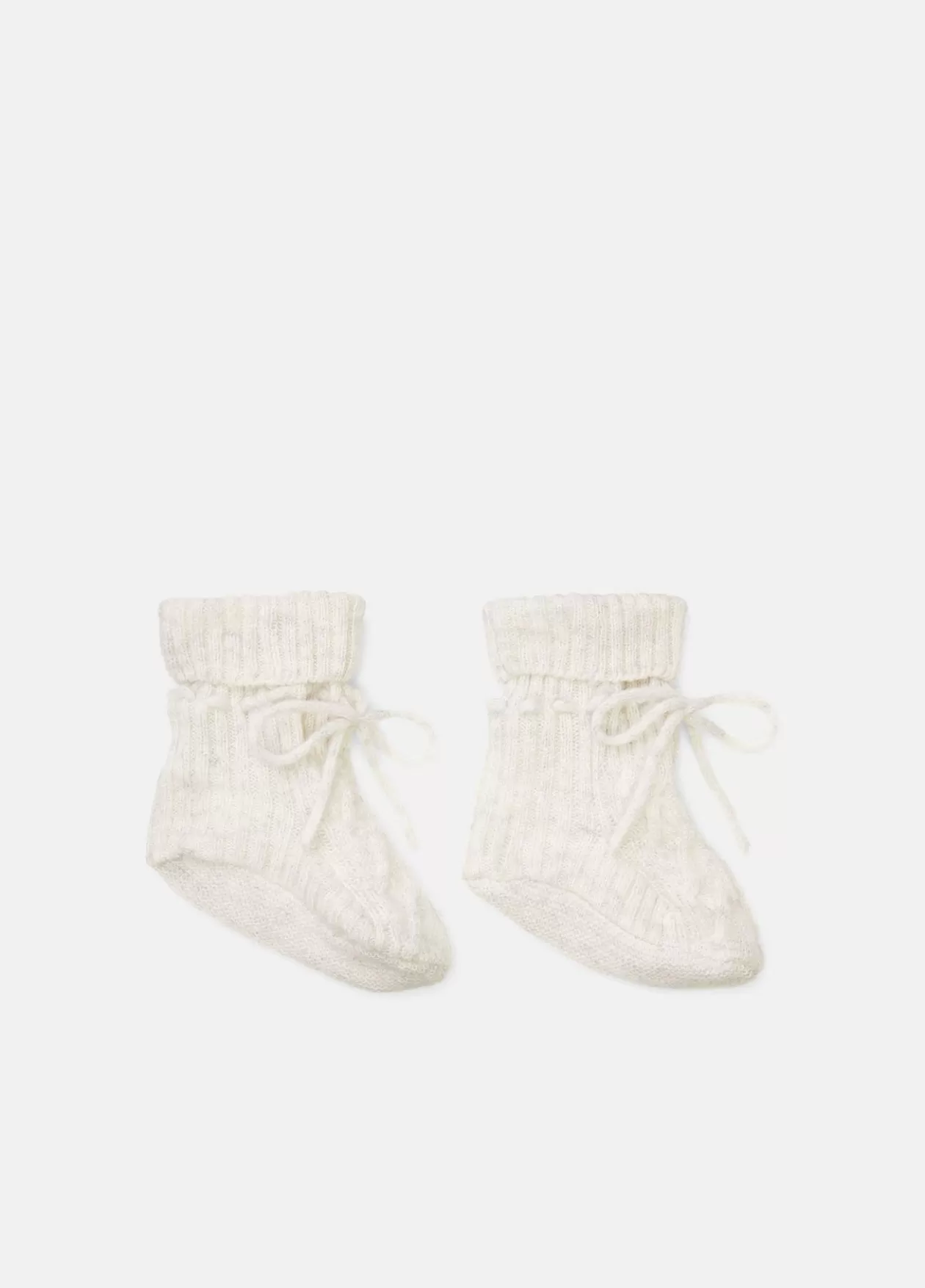 Hot Vince Baby Cashmere Cable Booties light heather grey