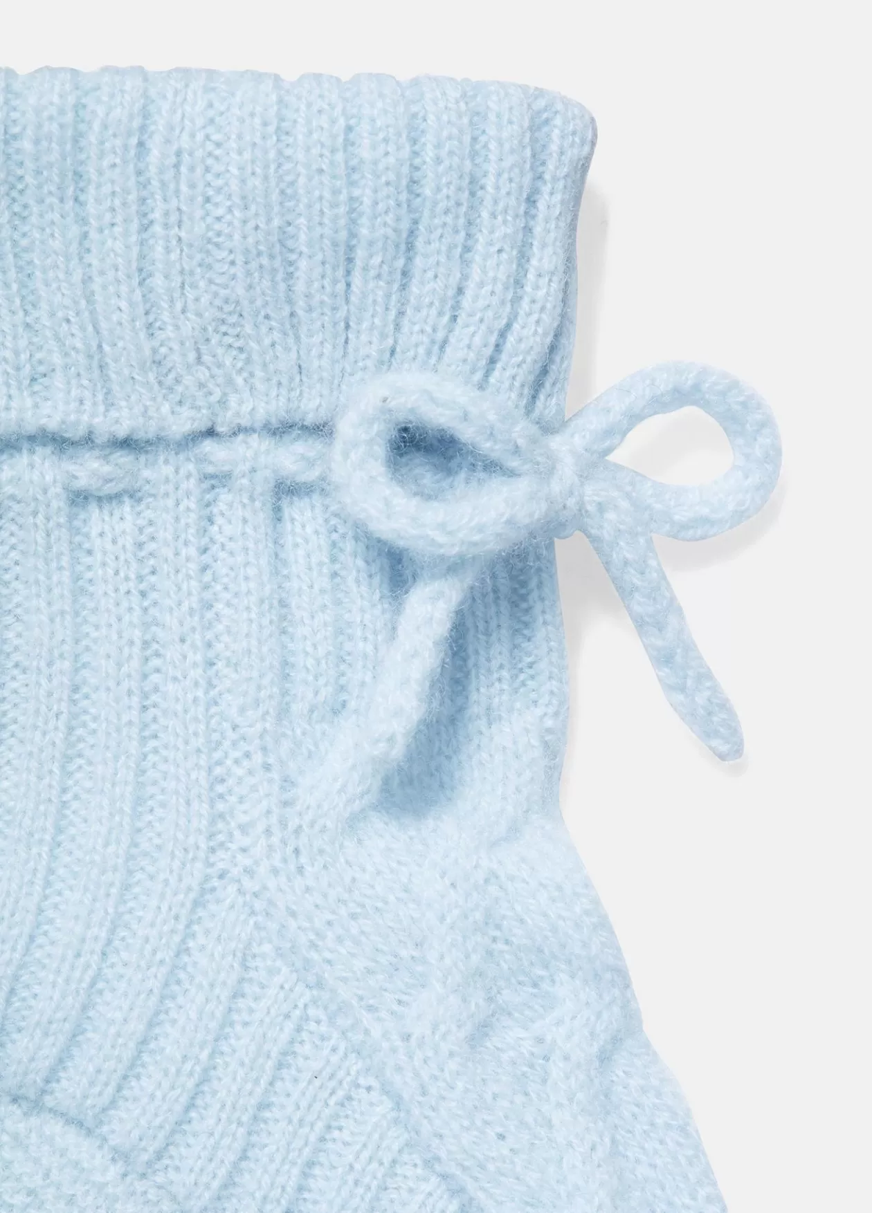 Fashion Vince Baby Cashmere Cable Booties powder blue