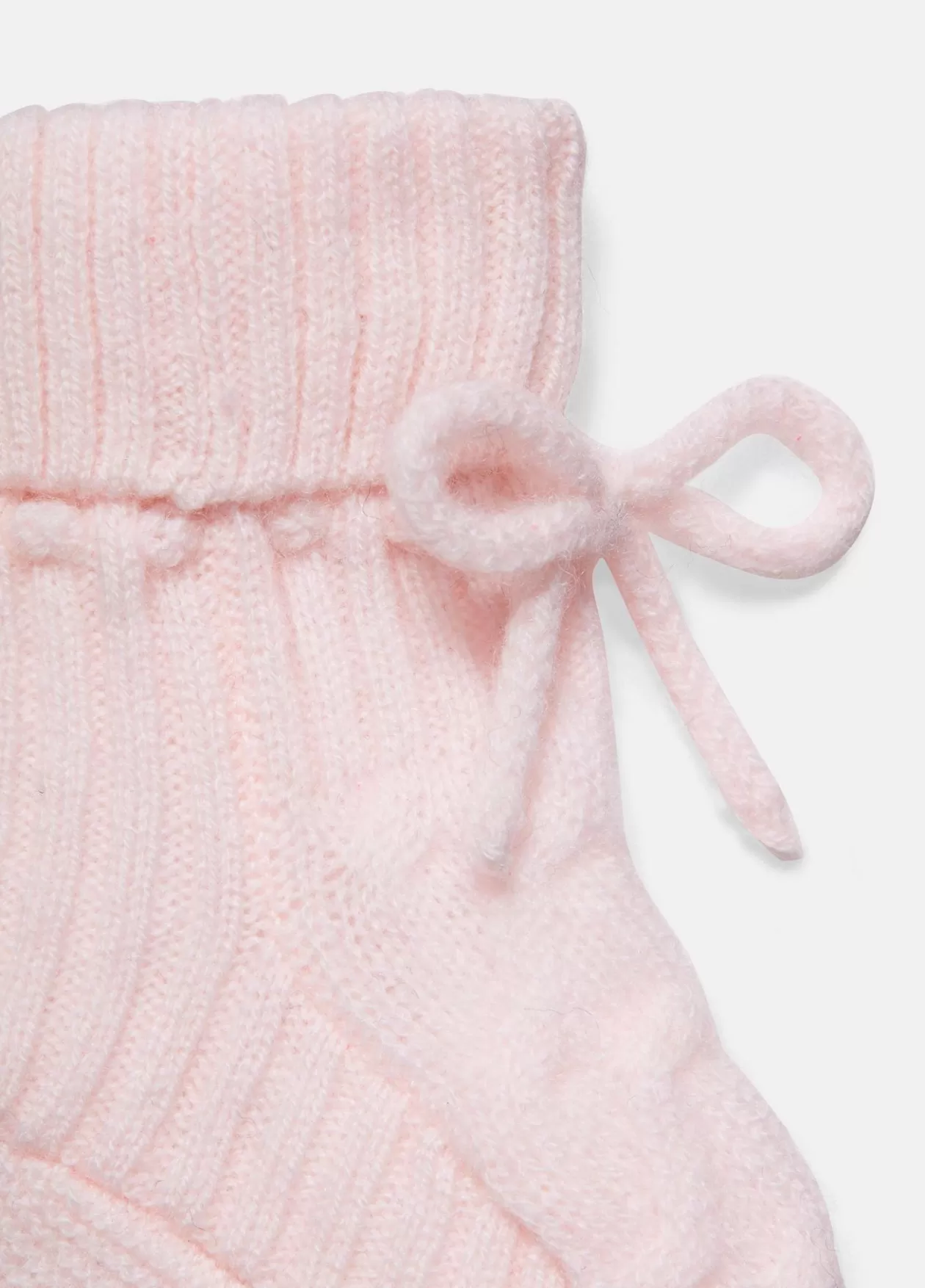 Discount Vince Baby Cashmere Cable Booties soft pink