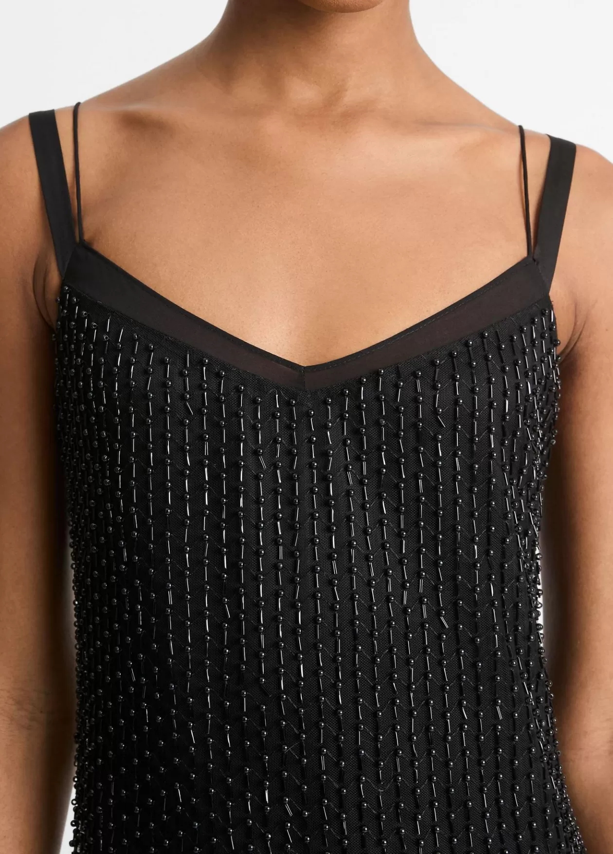 Best Sale Vince Beaded Slip Dress black