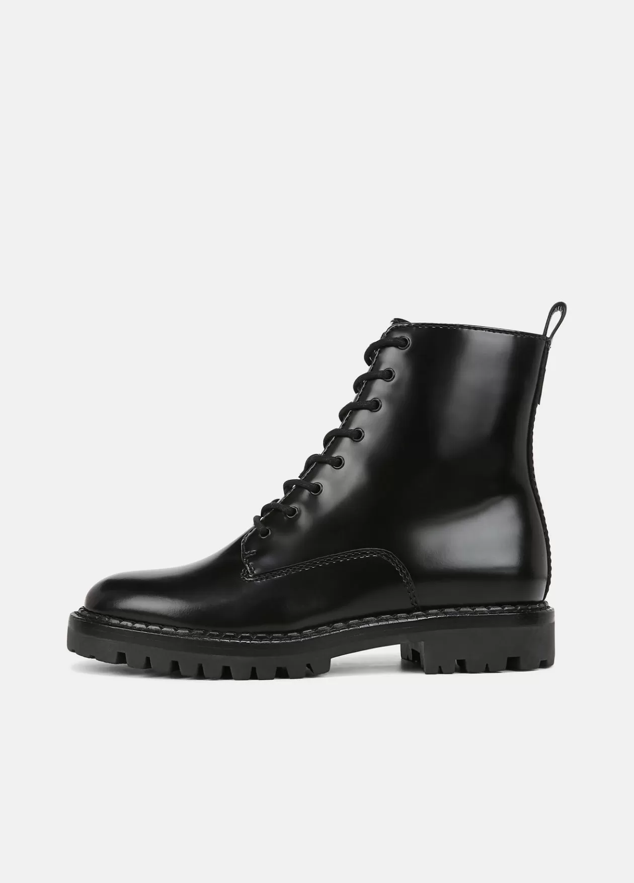 Best Sale Vince Cabria Leather Lug Boot black/black