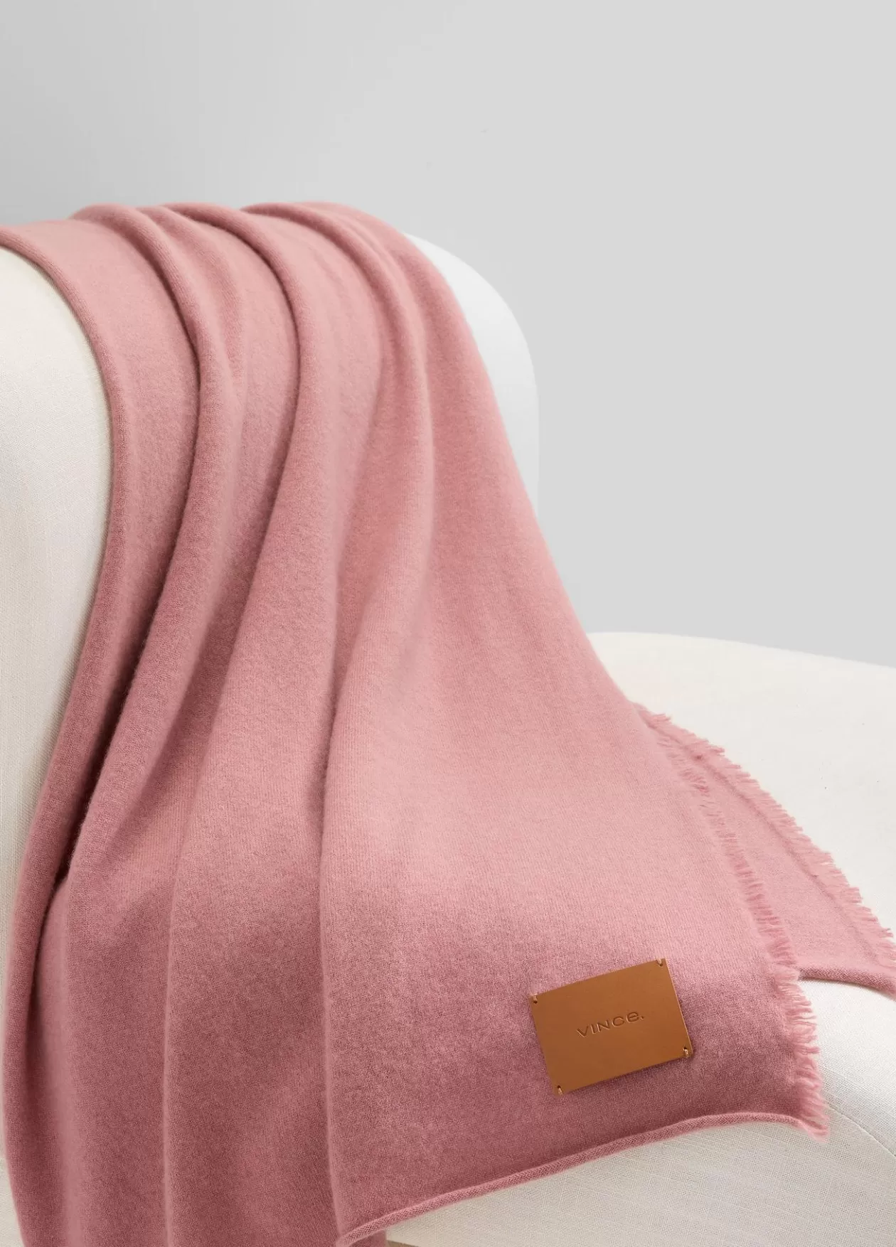 Flash Sale Vince Cashmere Reverse Jersey Throw mauve rose