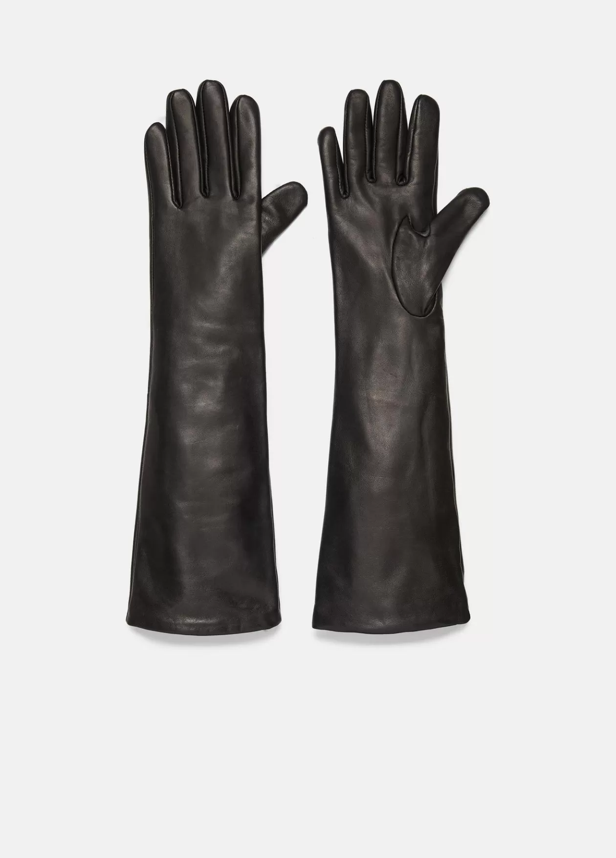 Discount Vince Cashmere-Lined Long Leather Glove black