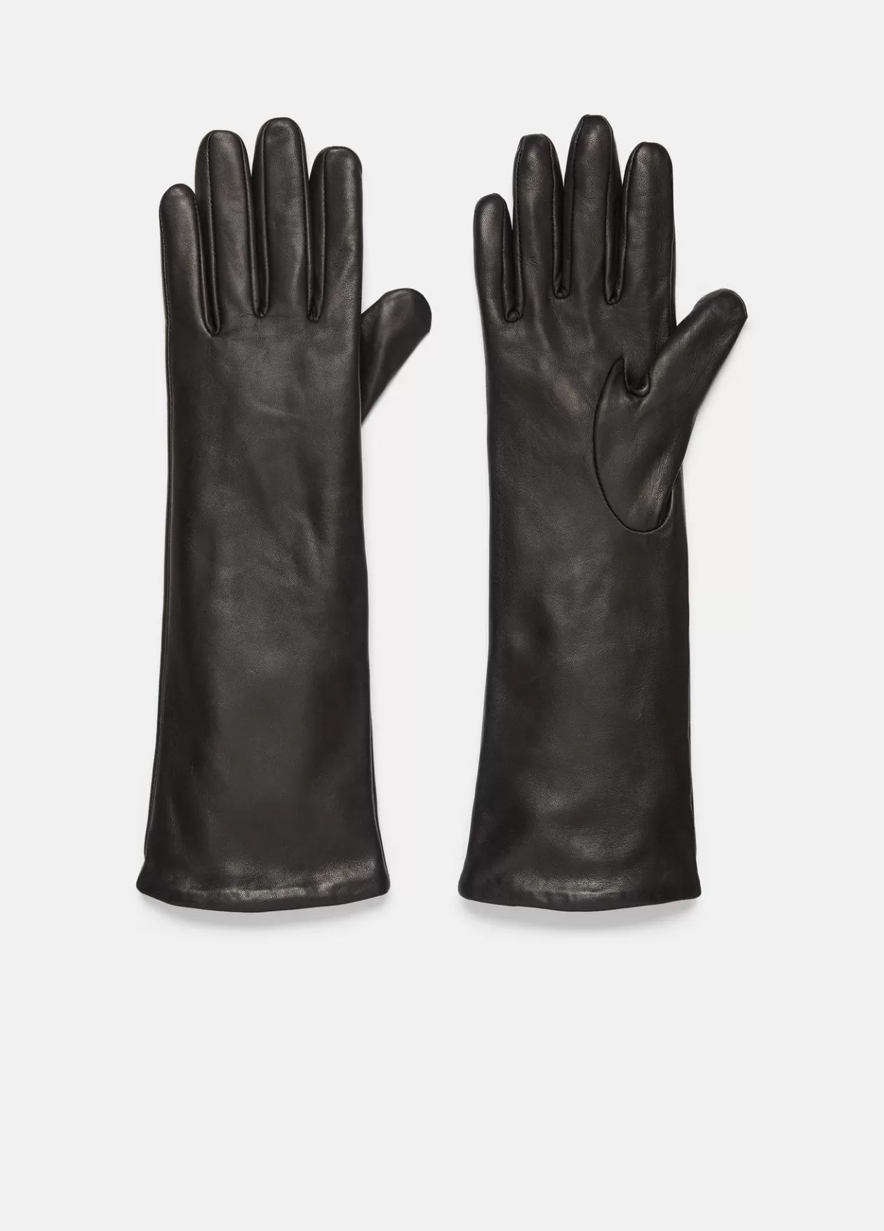 Store Vince Cashmere-Lined Medium Leather Glove black