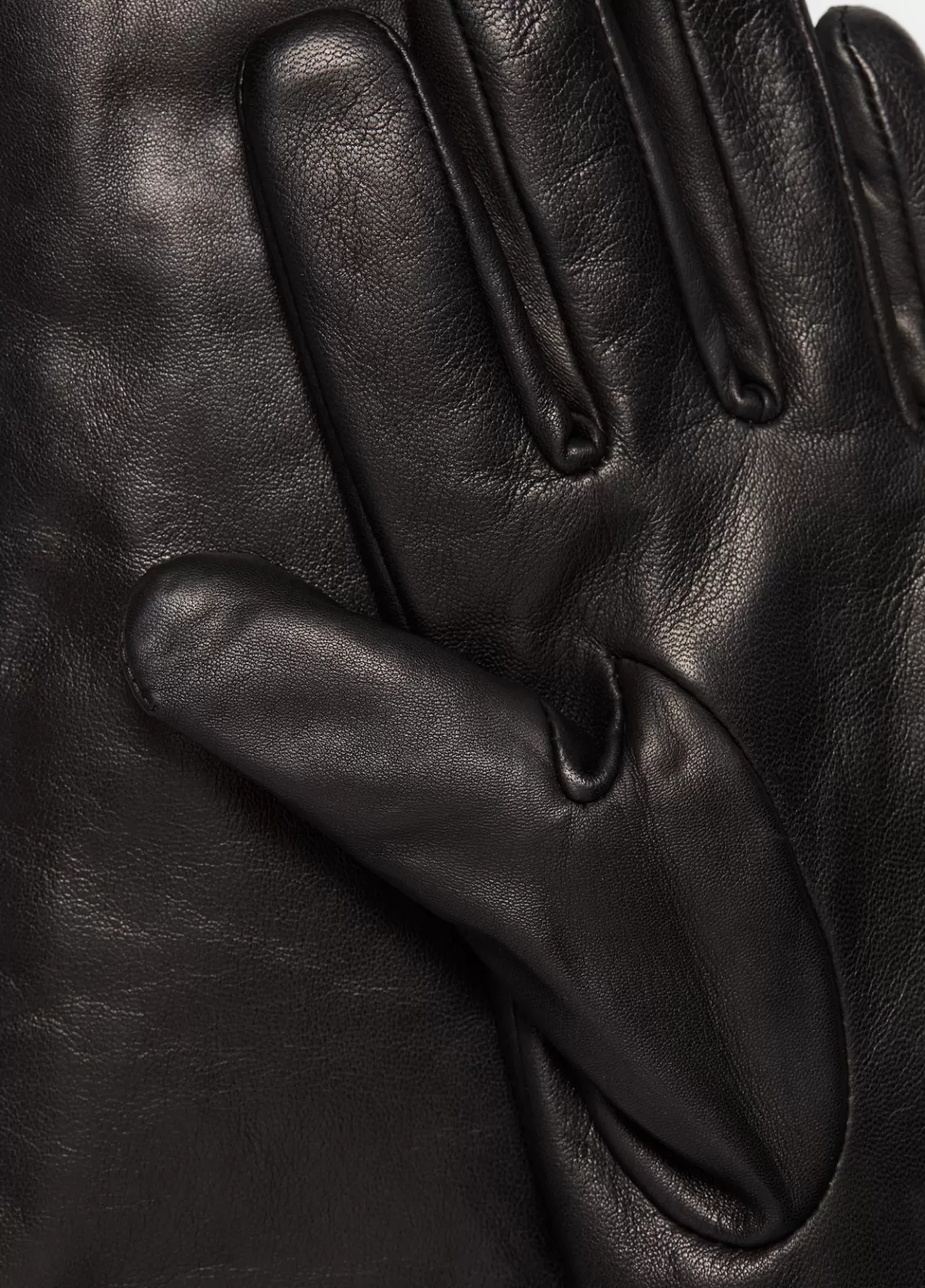 Store Vince Cashmere-Lined Medium Leather Glove black