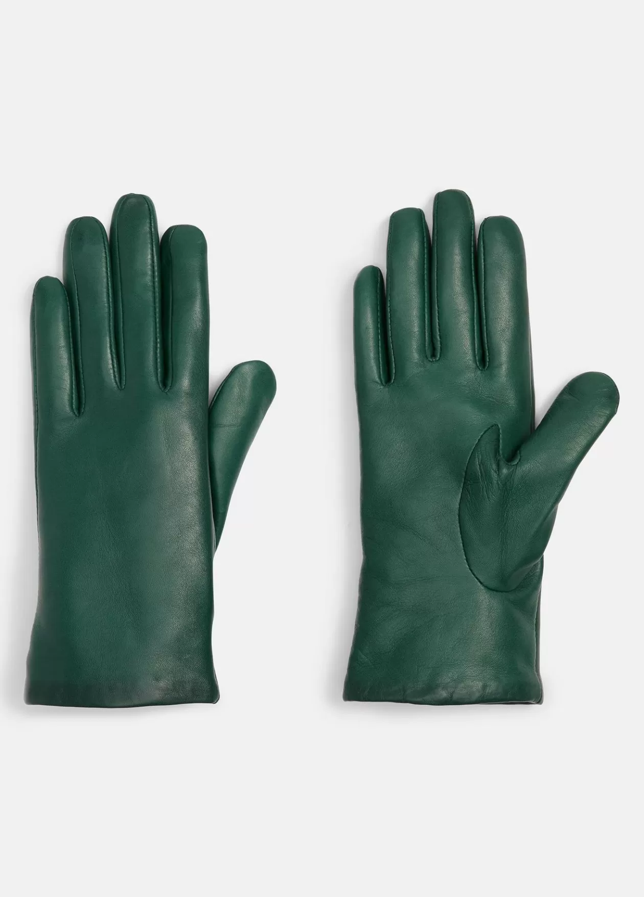 Clearance Vince Cashmere-Lined Short Leather Glove juniper