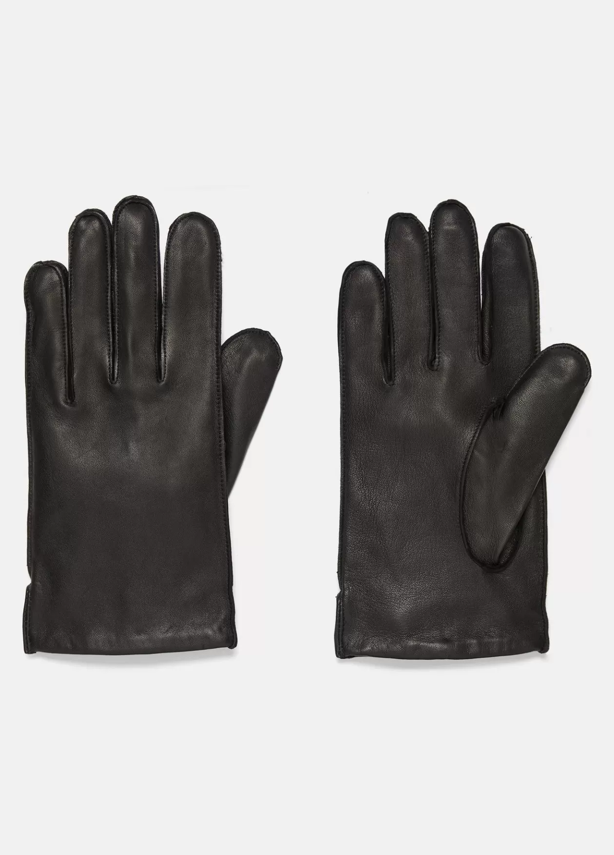 Store Vince Classic Cashmere-Lined Leather Glove black camelleto