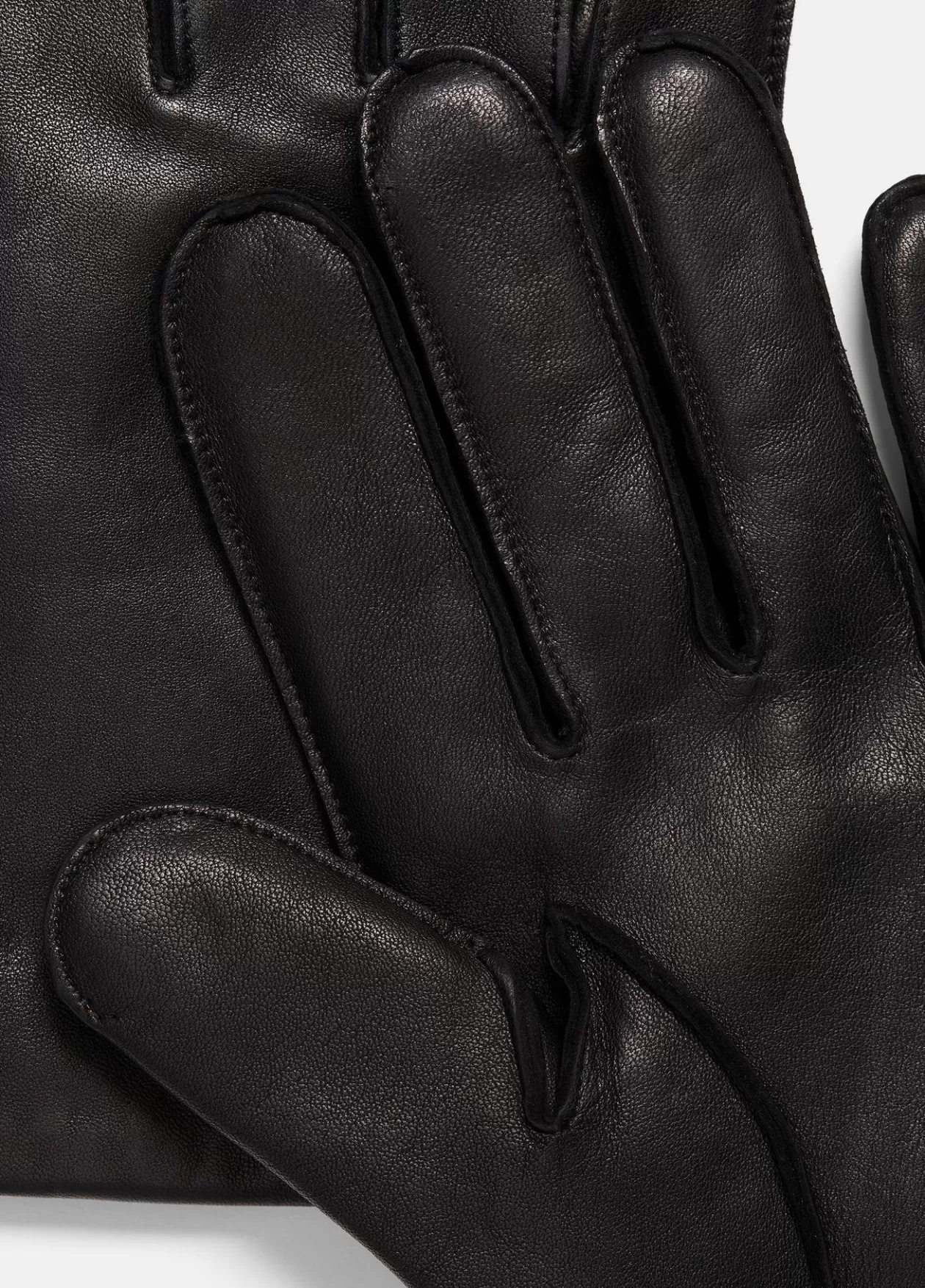 Store Vince Classic Cashmere-Lined Leather Glove black camelleto