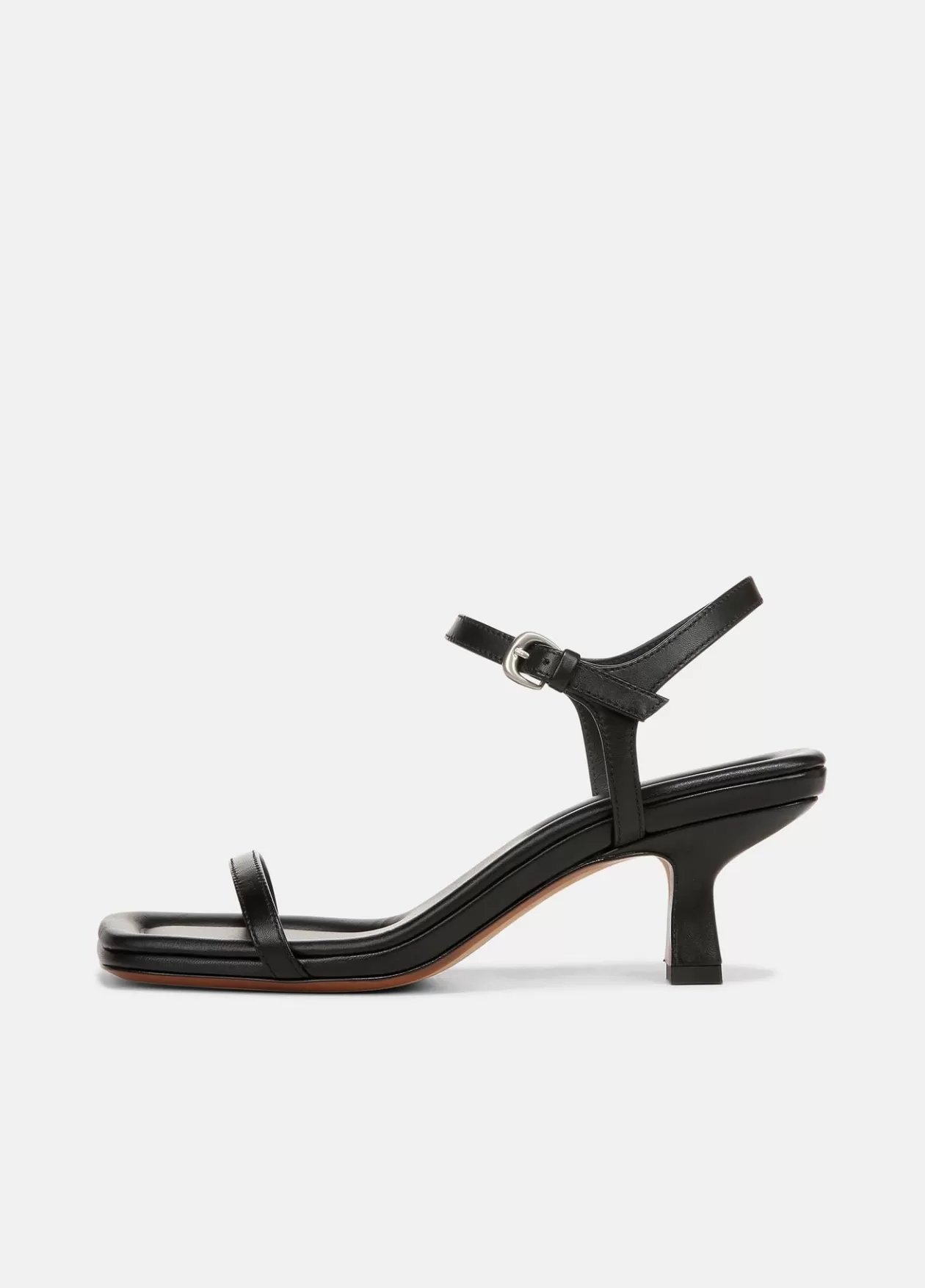 Best Sale Vince Coco Leather Heeled Sandal black