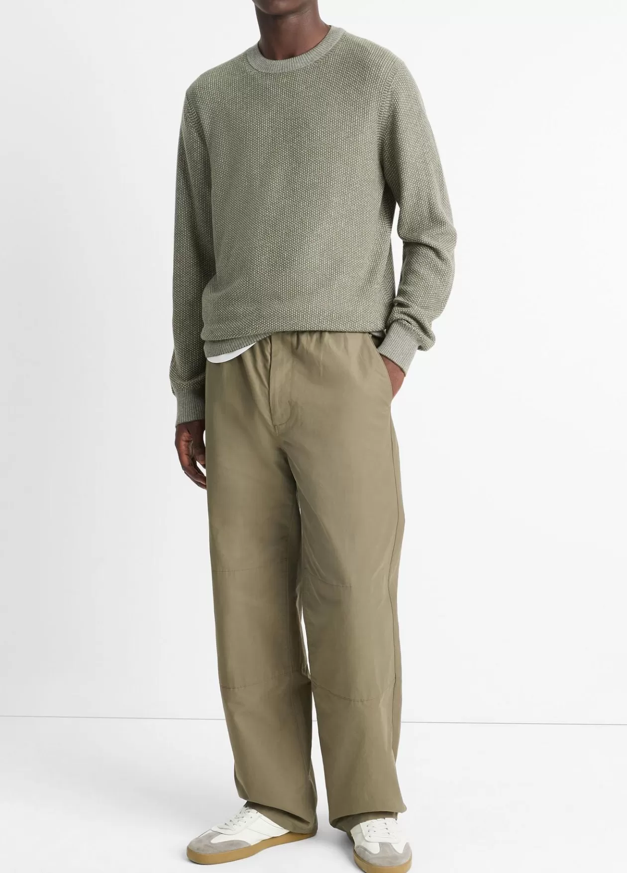 Cheap Vince Cotton-Blend Parachute Pant light surplus olive