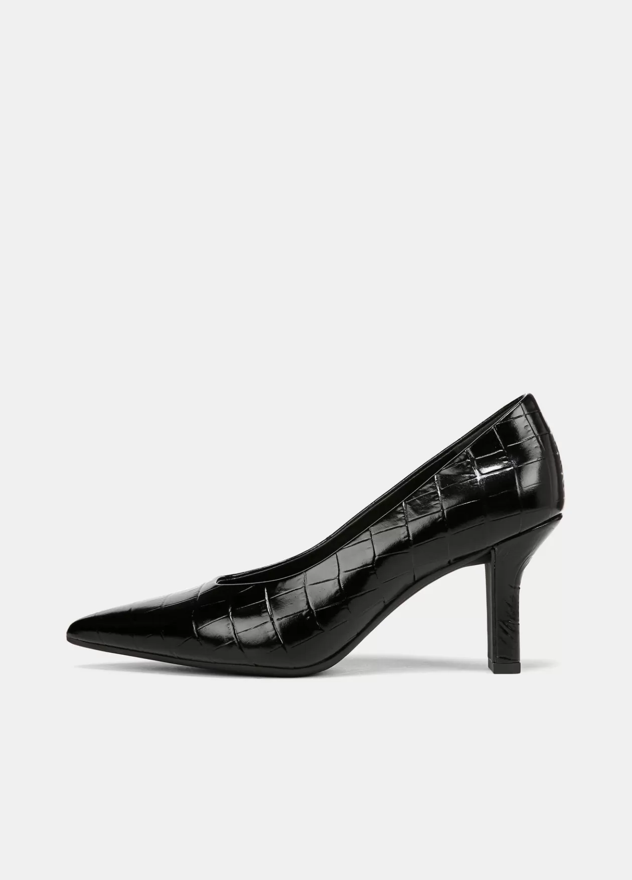 Cheap Vince Diane Croc-Embossed Leather Pump black