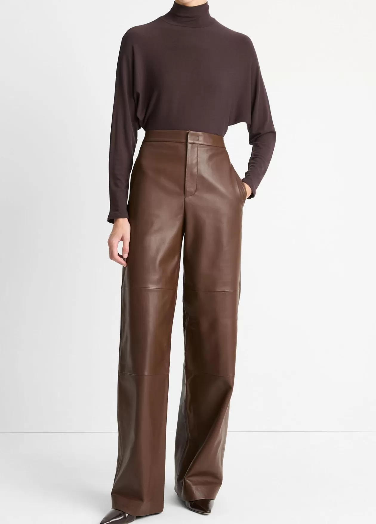 Best Sale Vince Dolman-Sleeve Turtleneck Bodysuit ganache