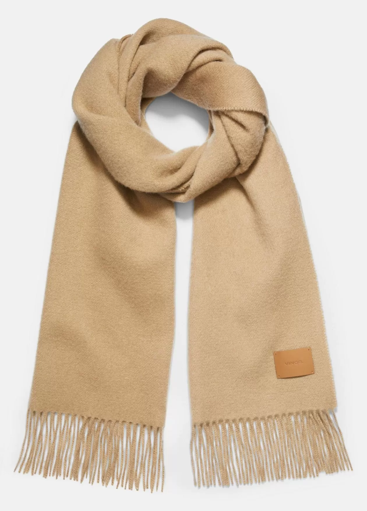 Cheap Vince Double-Face Cashmere Scarf camel