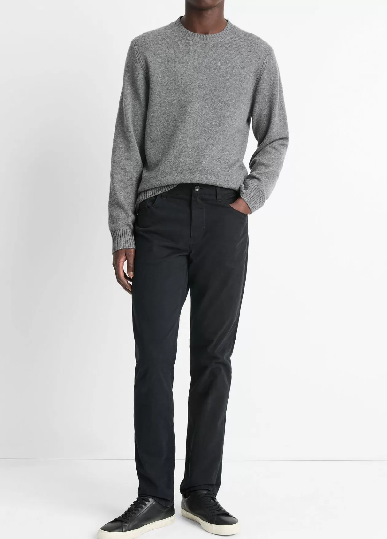 Online Vince Dylan Slim 5-Pocket Peached Stretch-Cotton Pant black