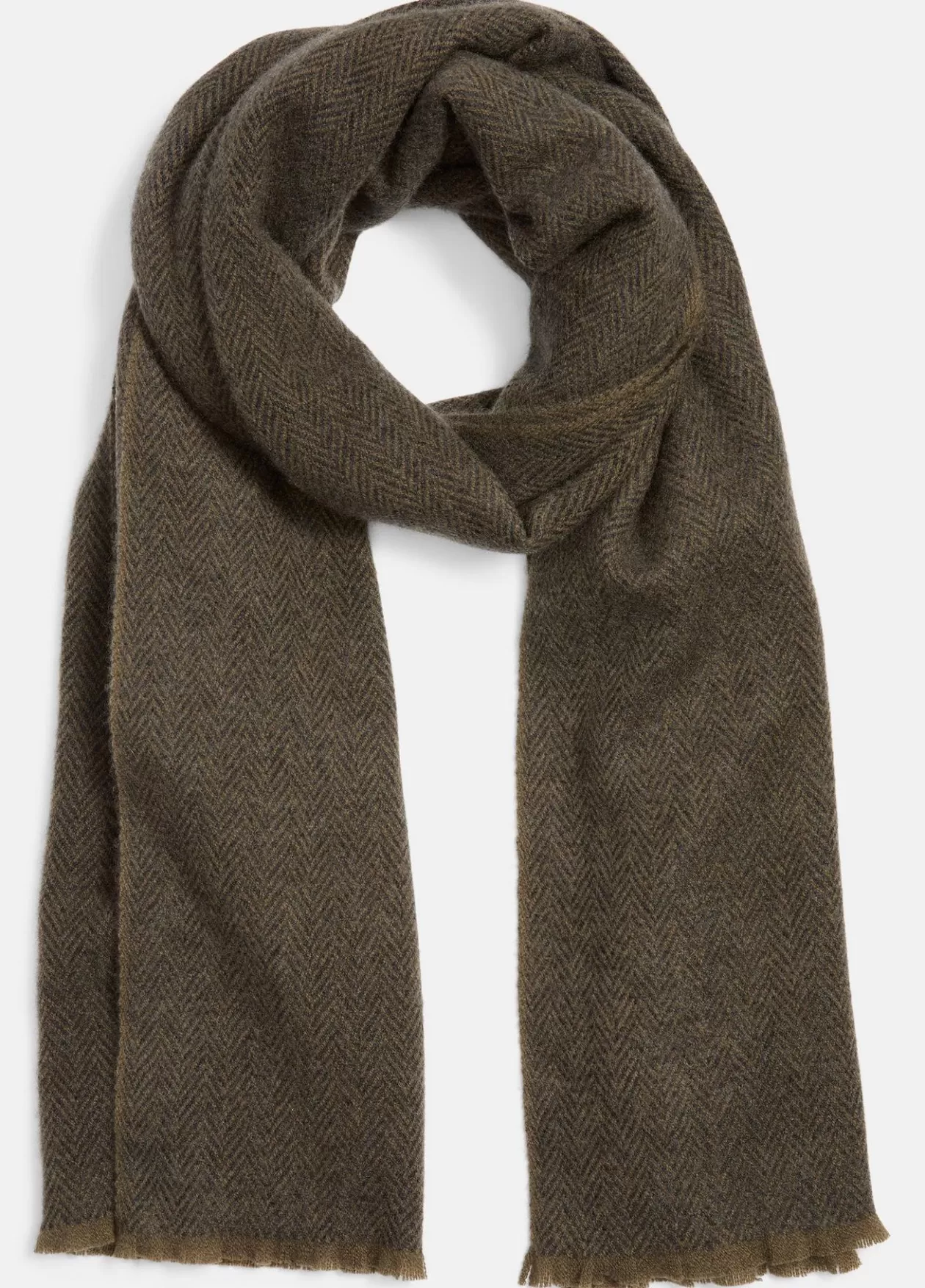 Best Vince Herringbone Cashmere Scarf charcoal/vine