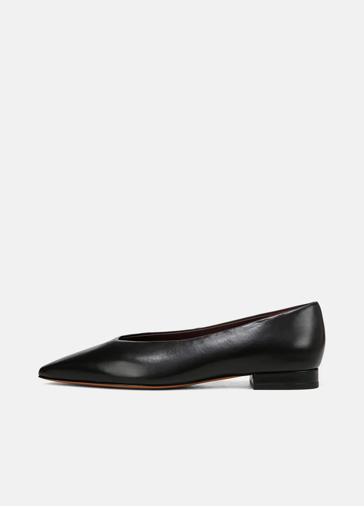 Shop Vince Isabel Leather Flat black