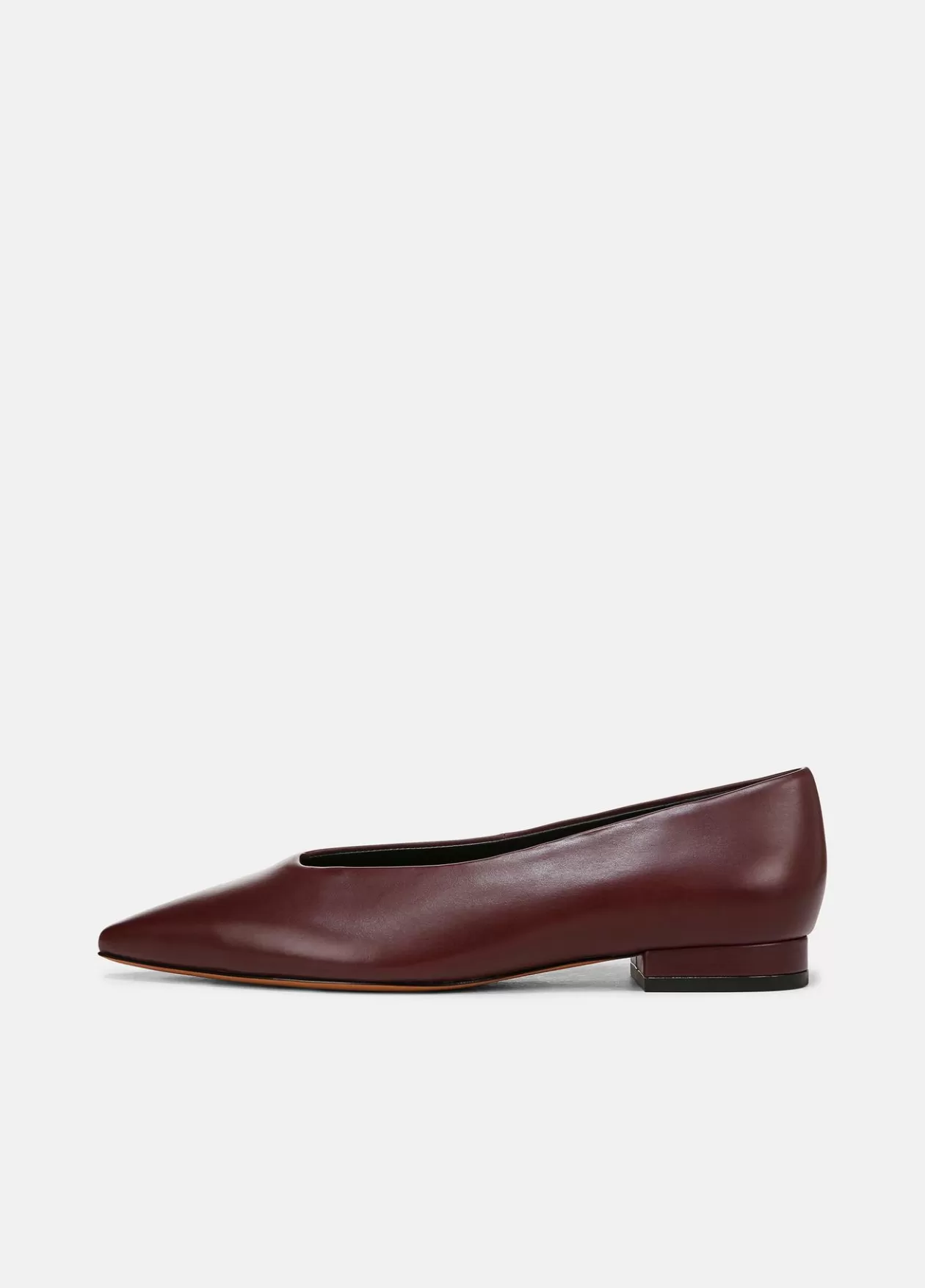 Cheap Vince Isabel Leather Flat deep cherry