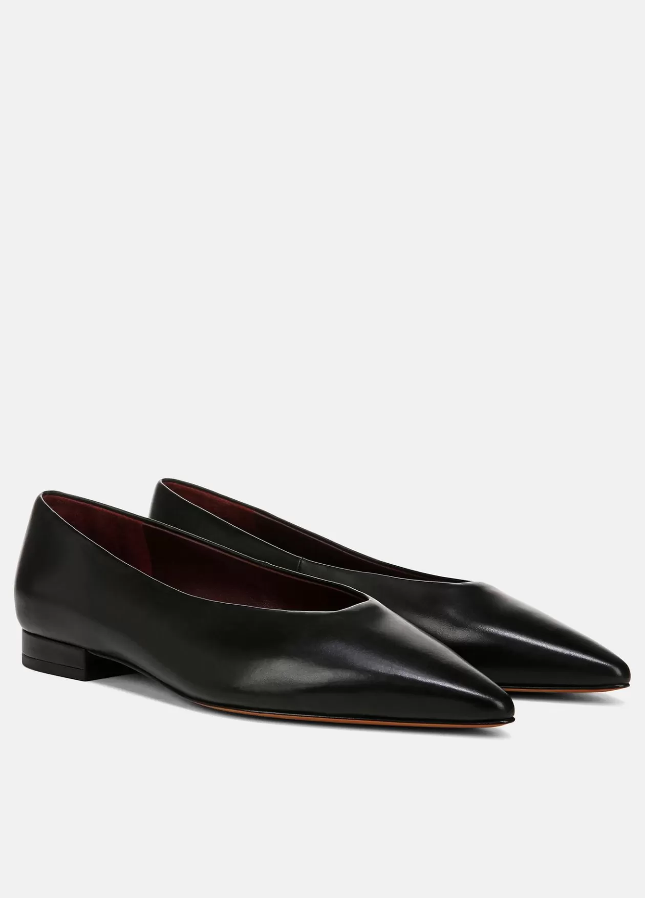 Shop Vince Isabel Leather Flat black