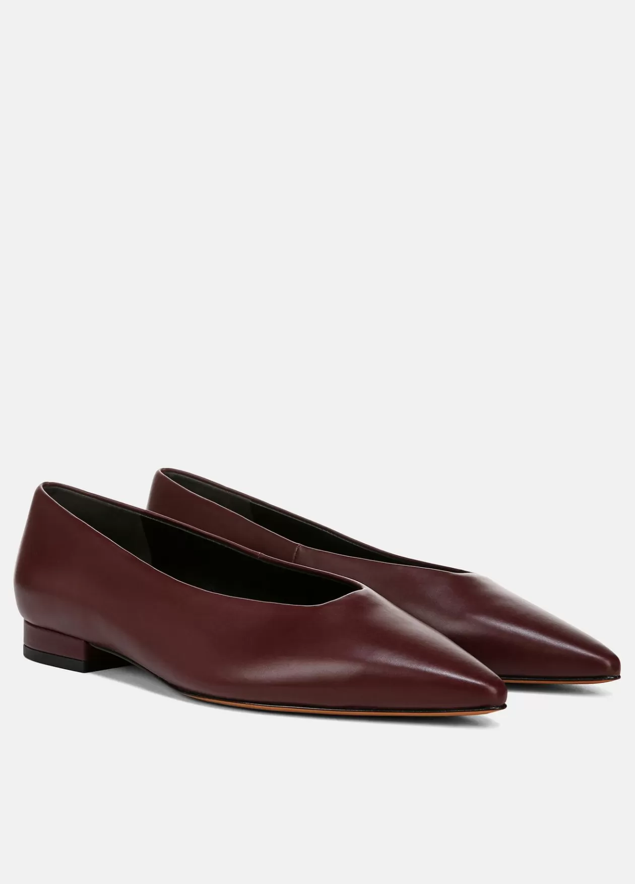 Cheap Vince Isabel Leather Flat deep cherry