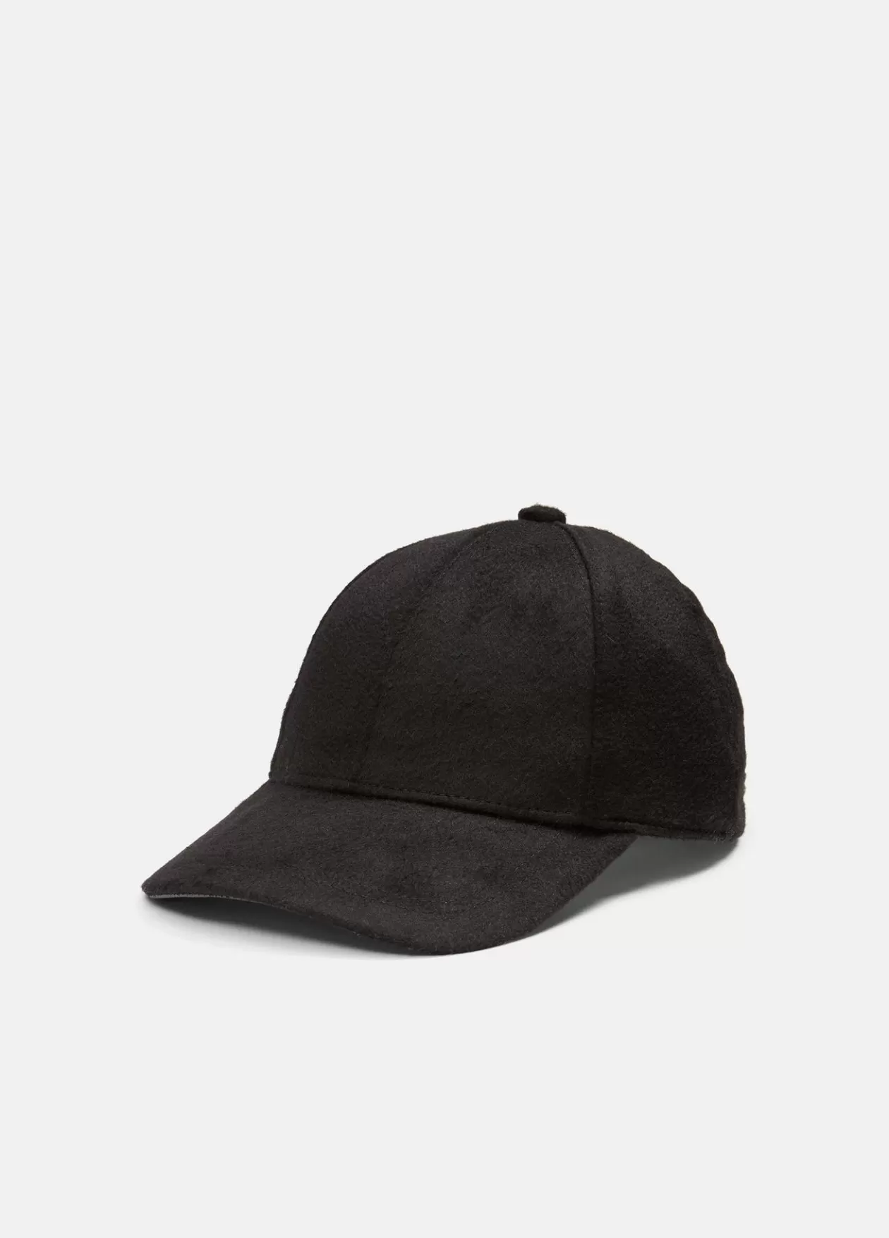 Cheap Vince Leather-Trim Cashmere Baseball Cap black