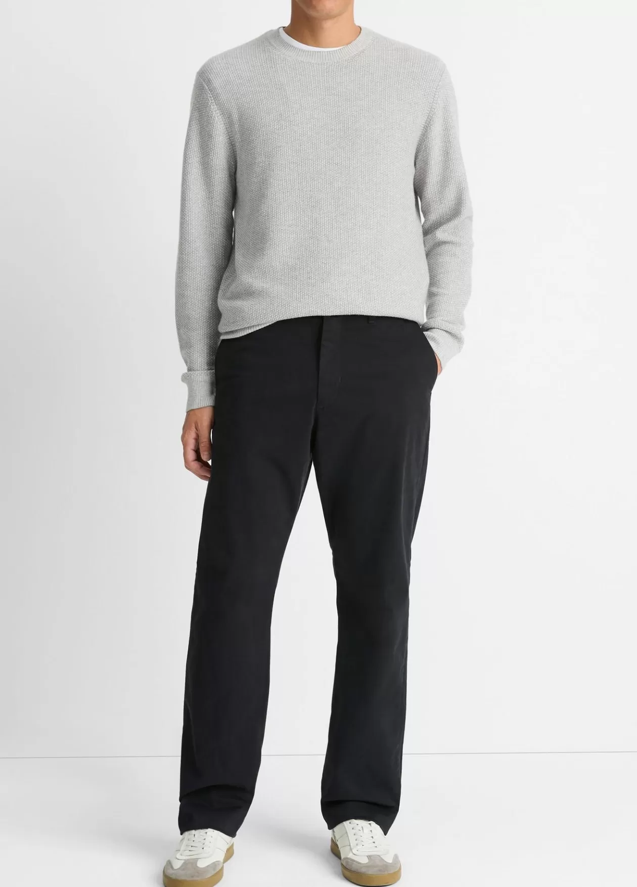 Clearance Vince Louie Relaxed Stretch-Cotton Pant black