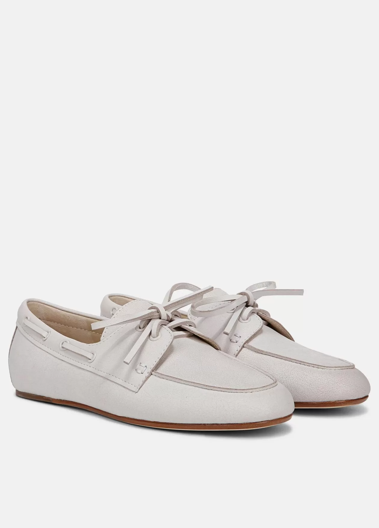 Cheap Vince Marin Leather Lace-Up Loafer white/sabbia