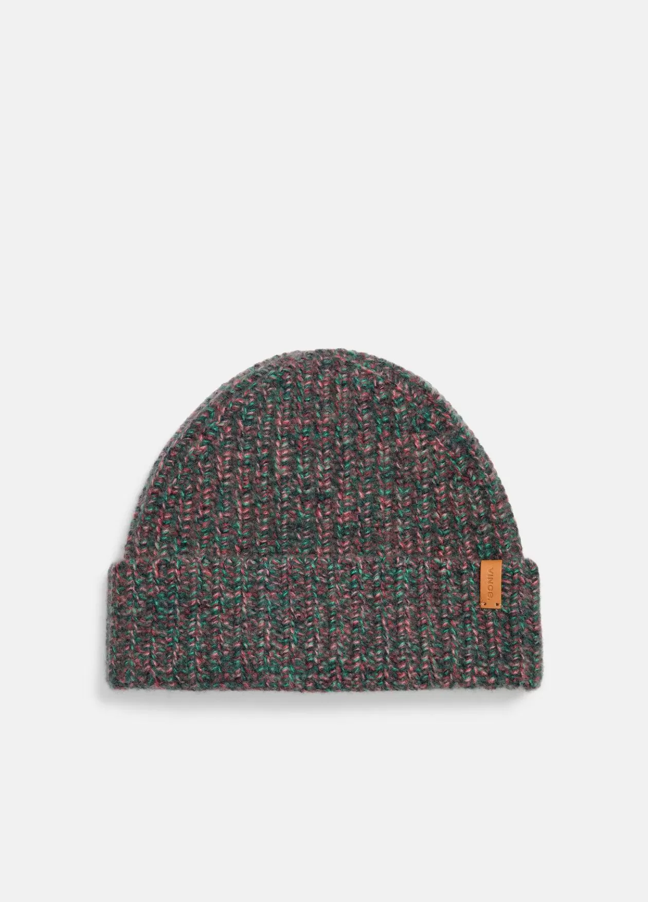 Shop Vince Marl Cashmere Chunky-Knit Beanie emerald leaf