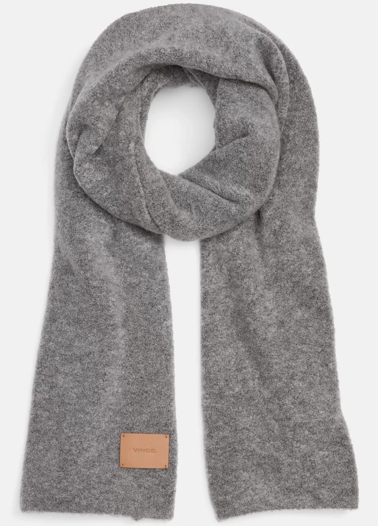 Sale Vince Merino Wool-Blend Bouclé Oversized Scarf heather grey