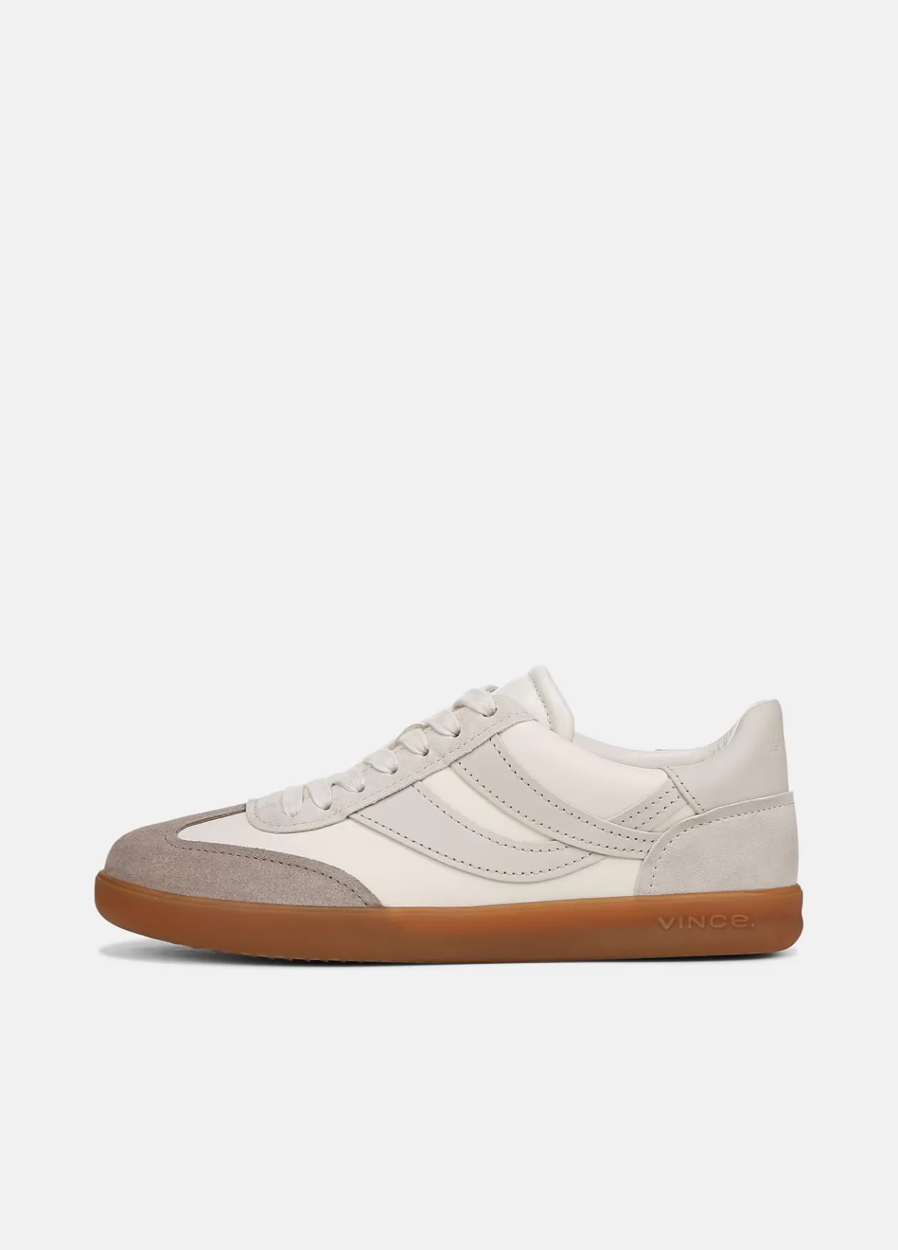 Sale Vince Oasis Leather and Suede Sneaker white foam/horchata/hazelstone