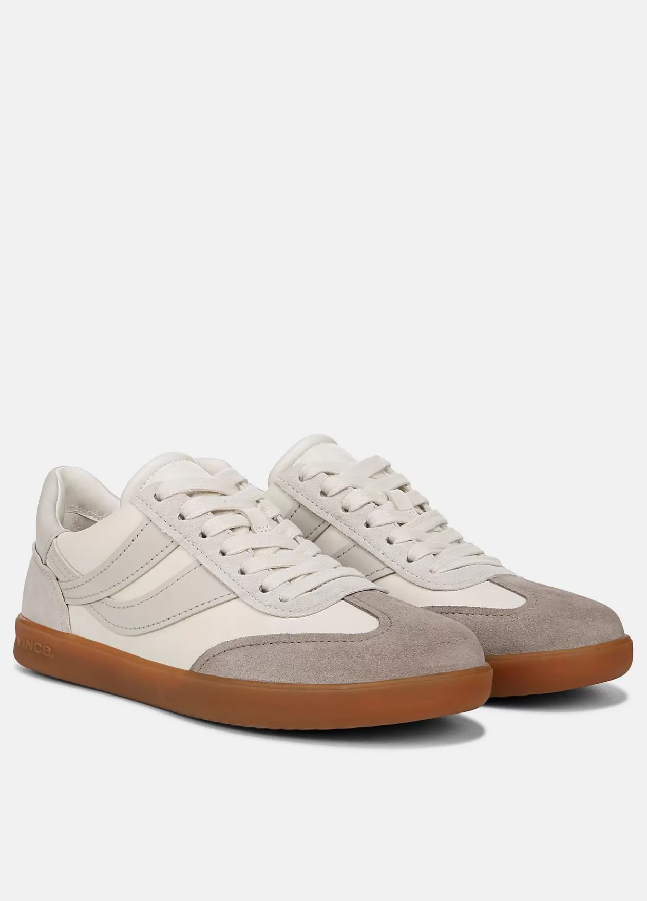 Sale Vince Oasis Leather and Suede Sneaker white foam/horchata/hazelstone