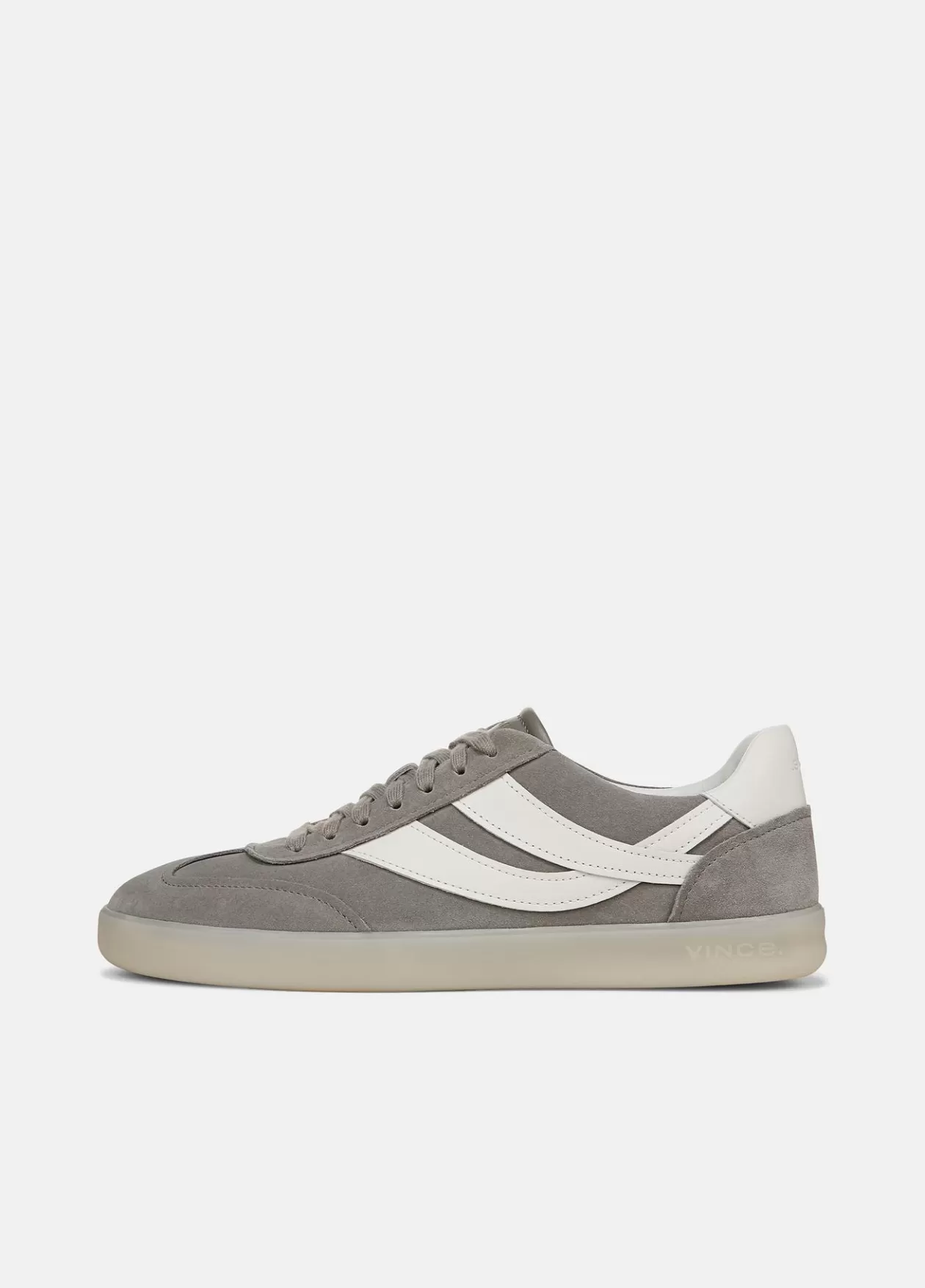 Clearance Vince Oasis Suede and Leather Sneaker light smoke grey/chalk white