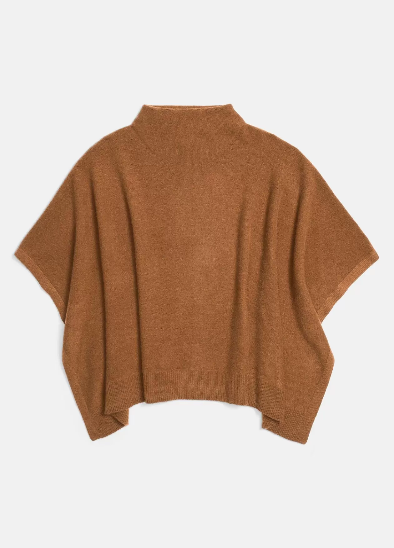 Best Vince Plush Cashmere Funnel Neck Poncho mink