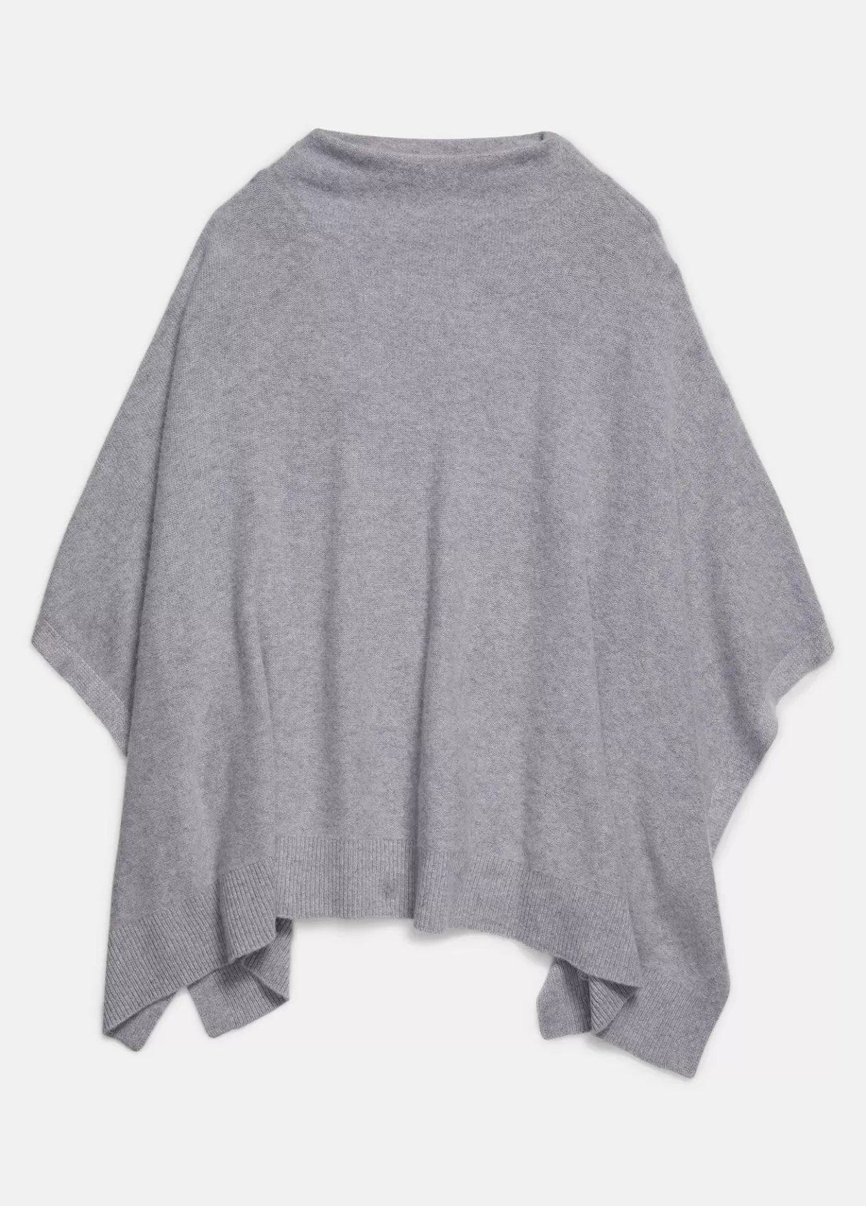 Best Vince Plush Cashmere Funnel Neck Poncho heather grey