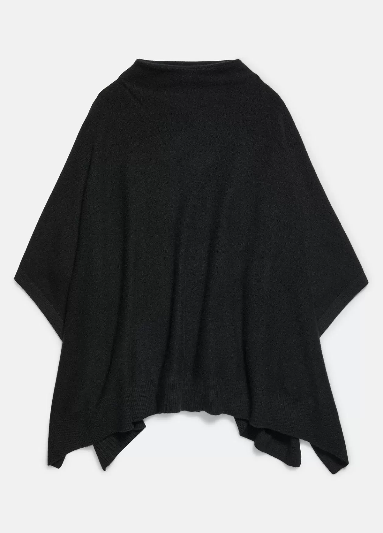 Best Sale Vince Plush Cashmere Funnel Neck Poncho black