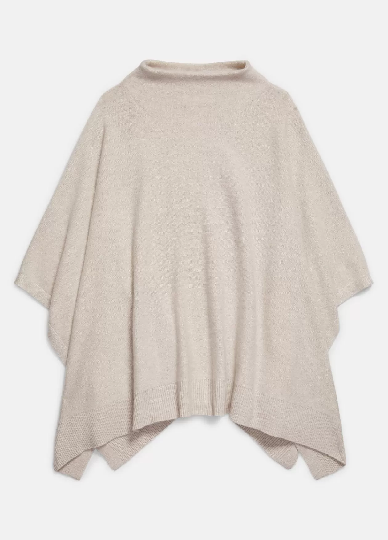 Cheap Vince Plush Cashmere Funnel Neck Poncho heather marble