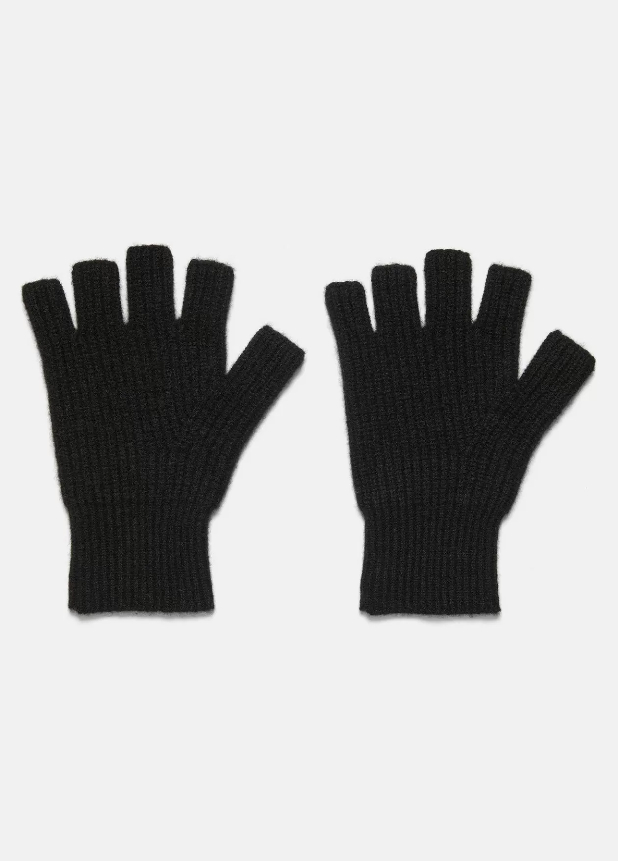 Best Vince Plush Cashmere Rib-Knit Fingerless Glove black