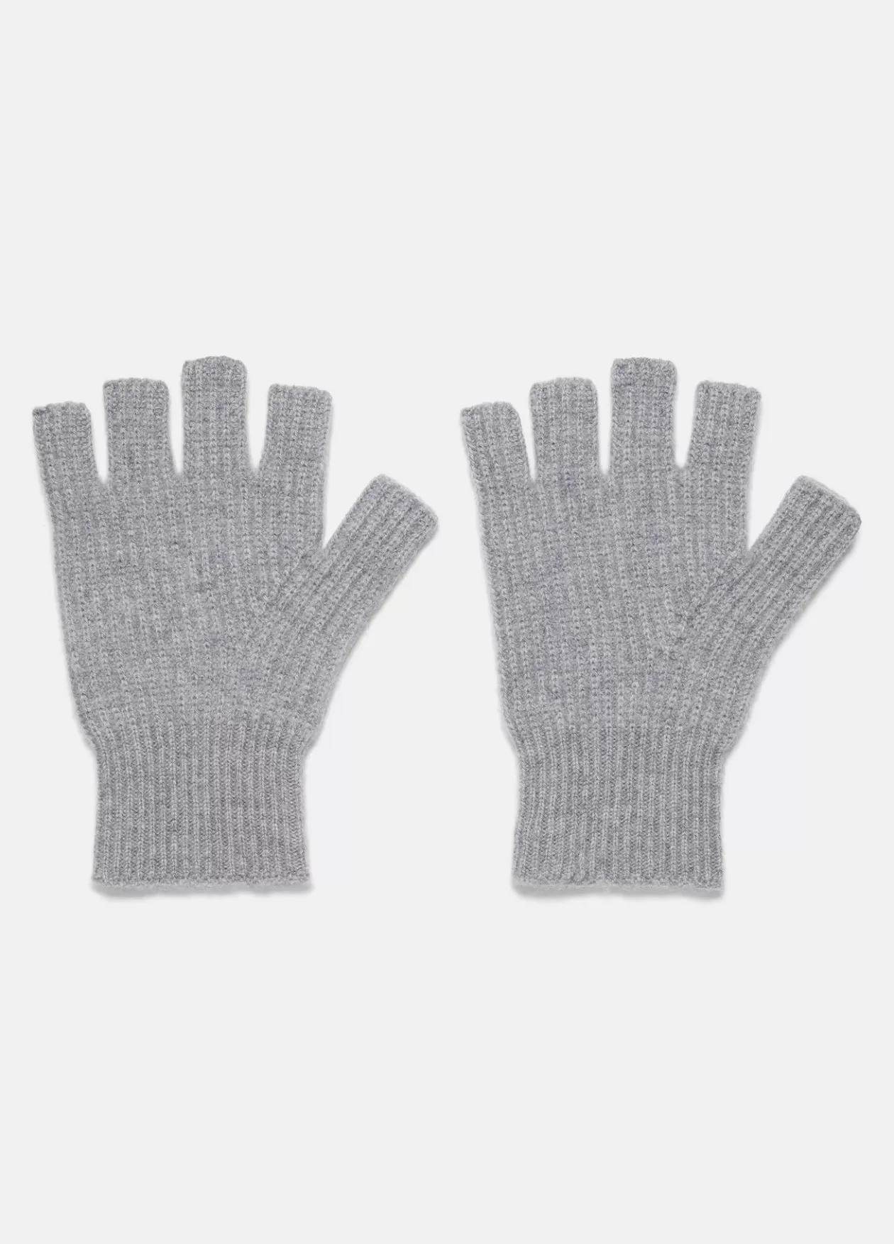 Best Vince Plush Cashmere Rib-Knit Fingerless Glove grey