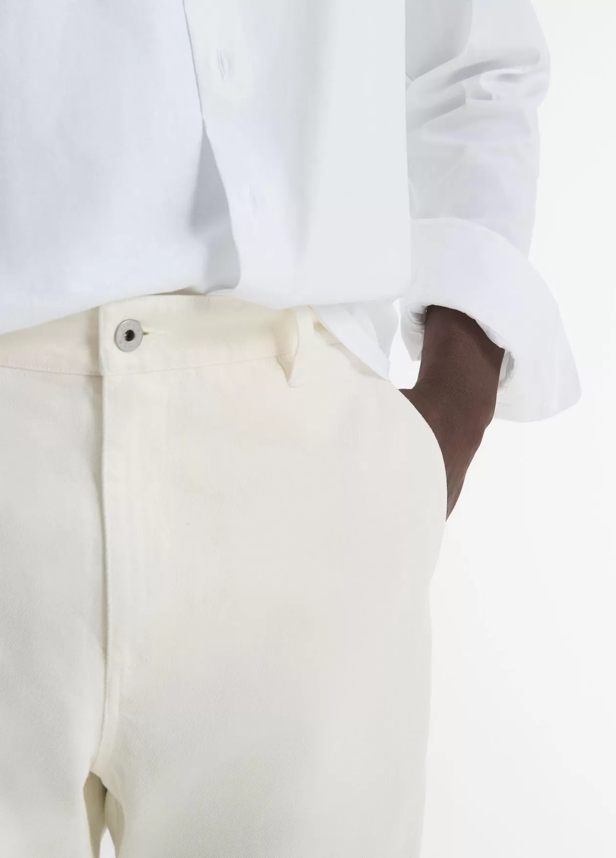 Flash Sale Vince Relaxed 5-Pocket Cotton Pant off white