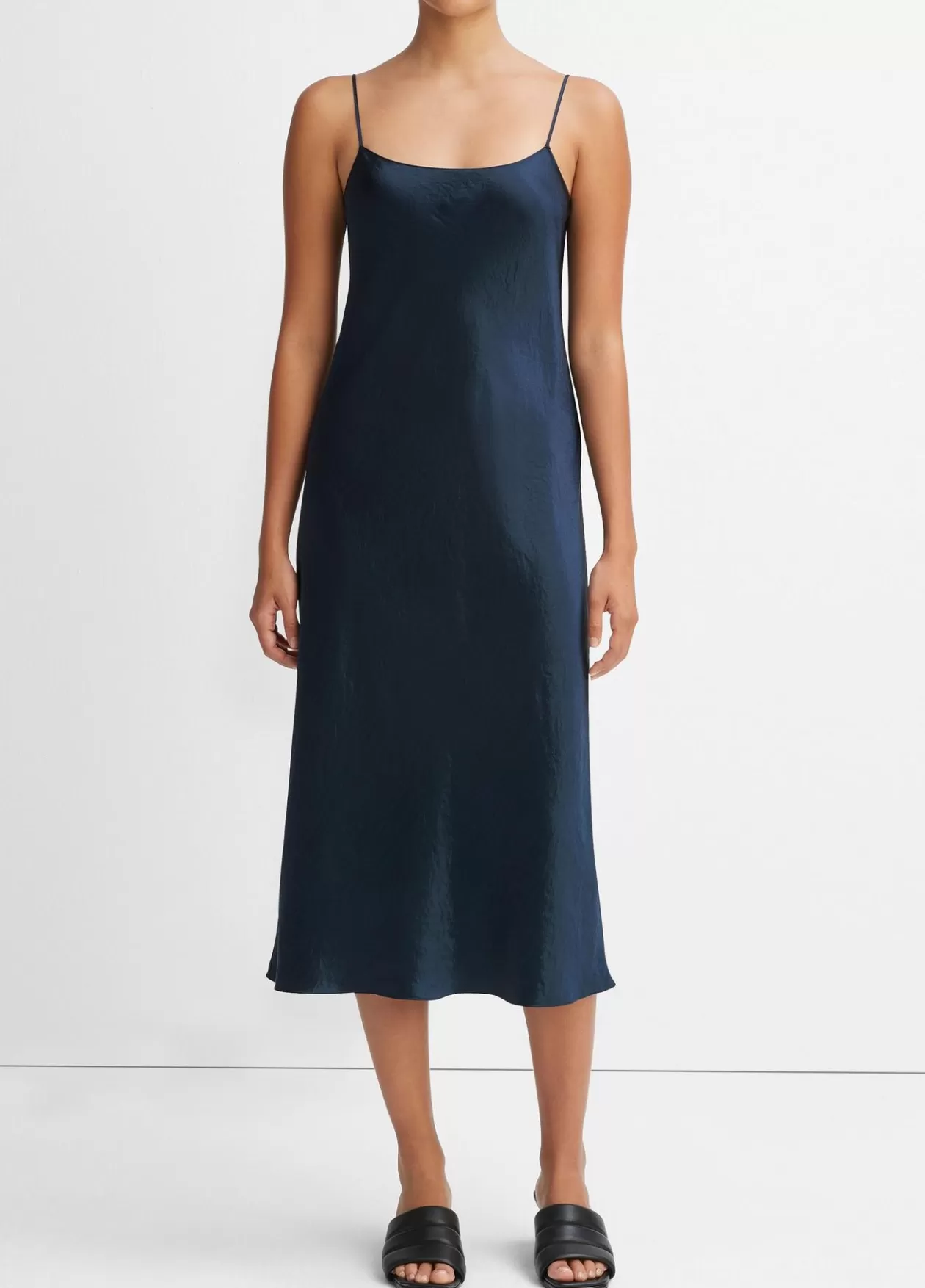 Flash Sale Vince Satin Slip Dress coastal blue