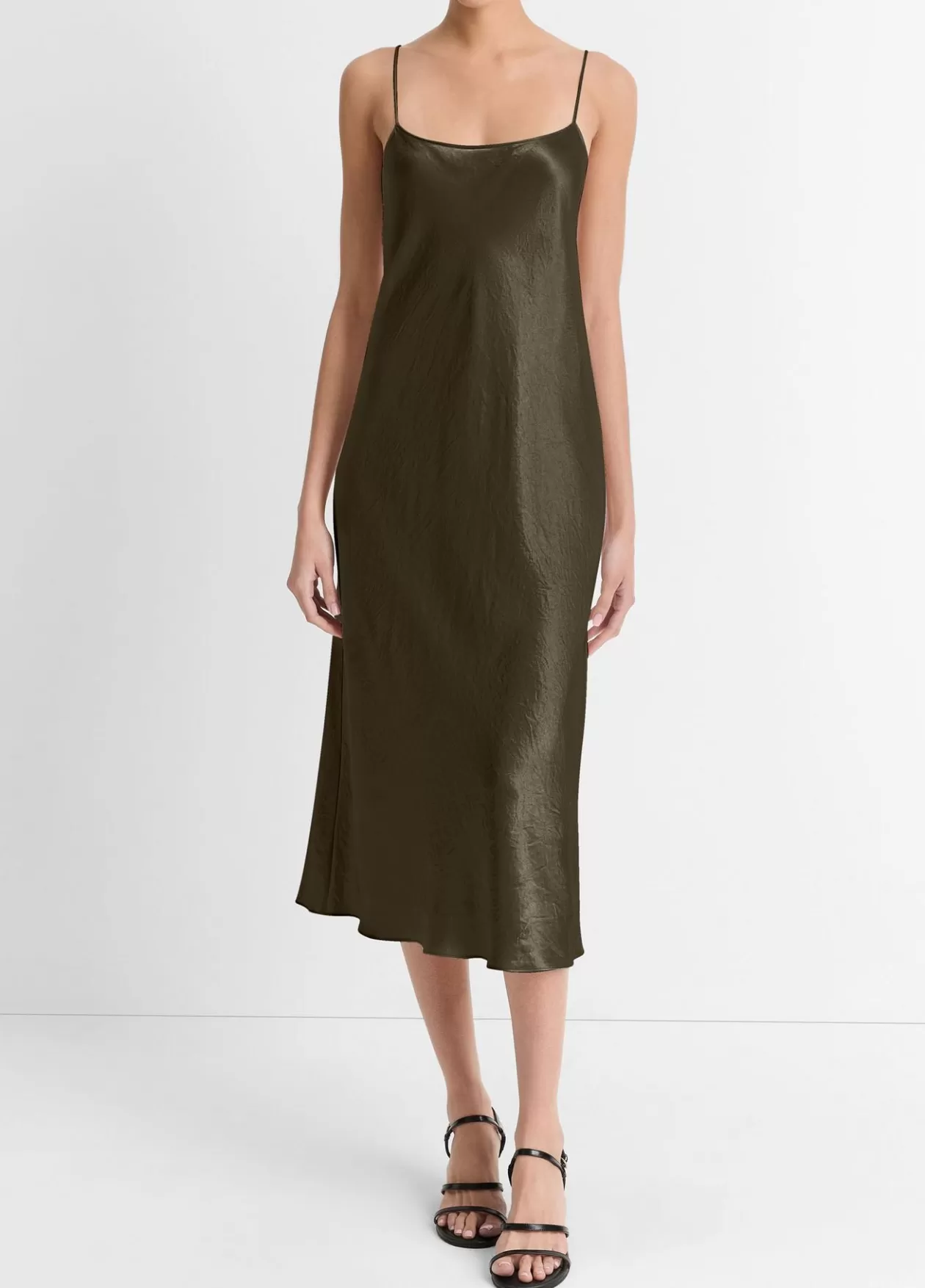 Best Vince Satin Slip Dress olive branch