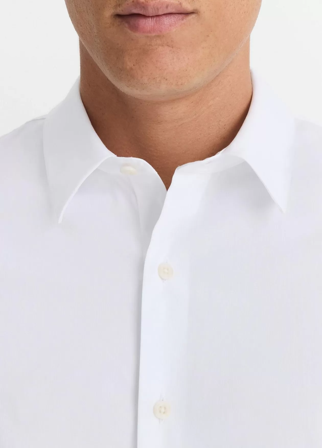 Cheap Vince Stretch-Cotton Poplin Shirt white