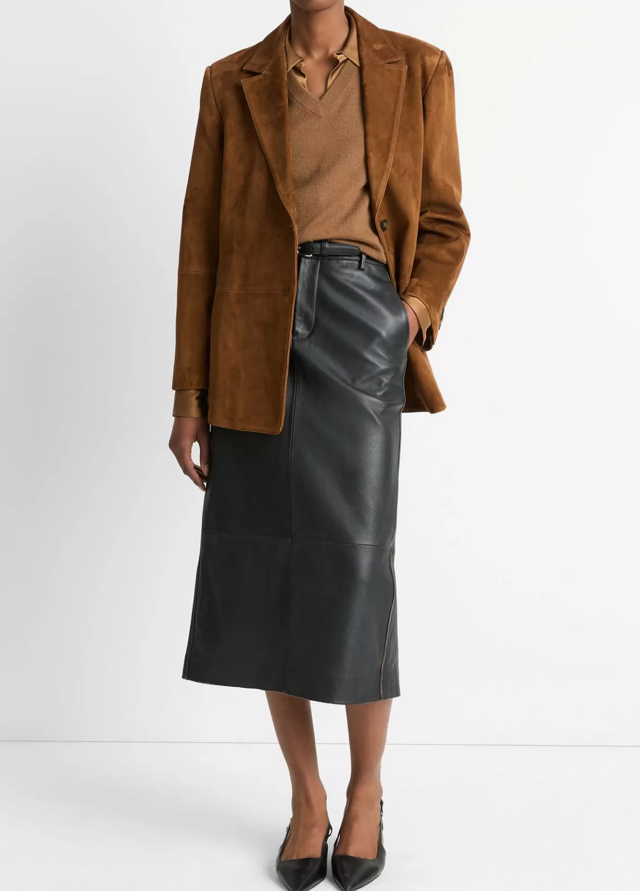 Cheap Vince Suede Blazer almond