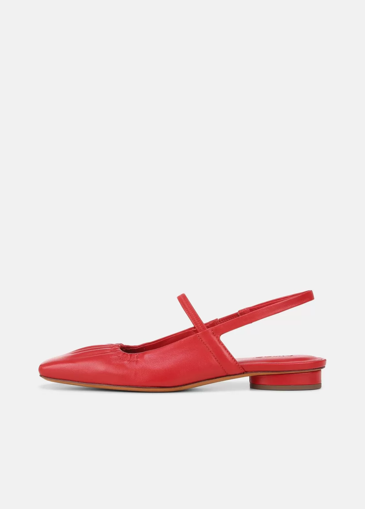 Outlet Vince Venice Leather Slingback Flat crimson