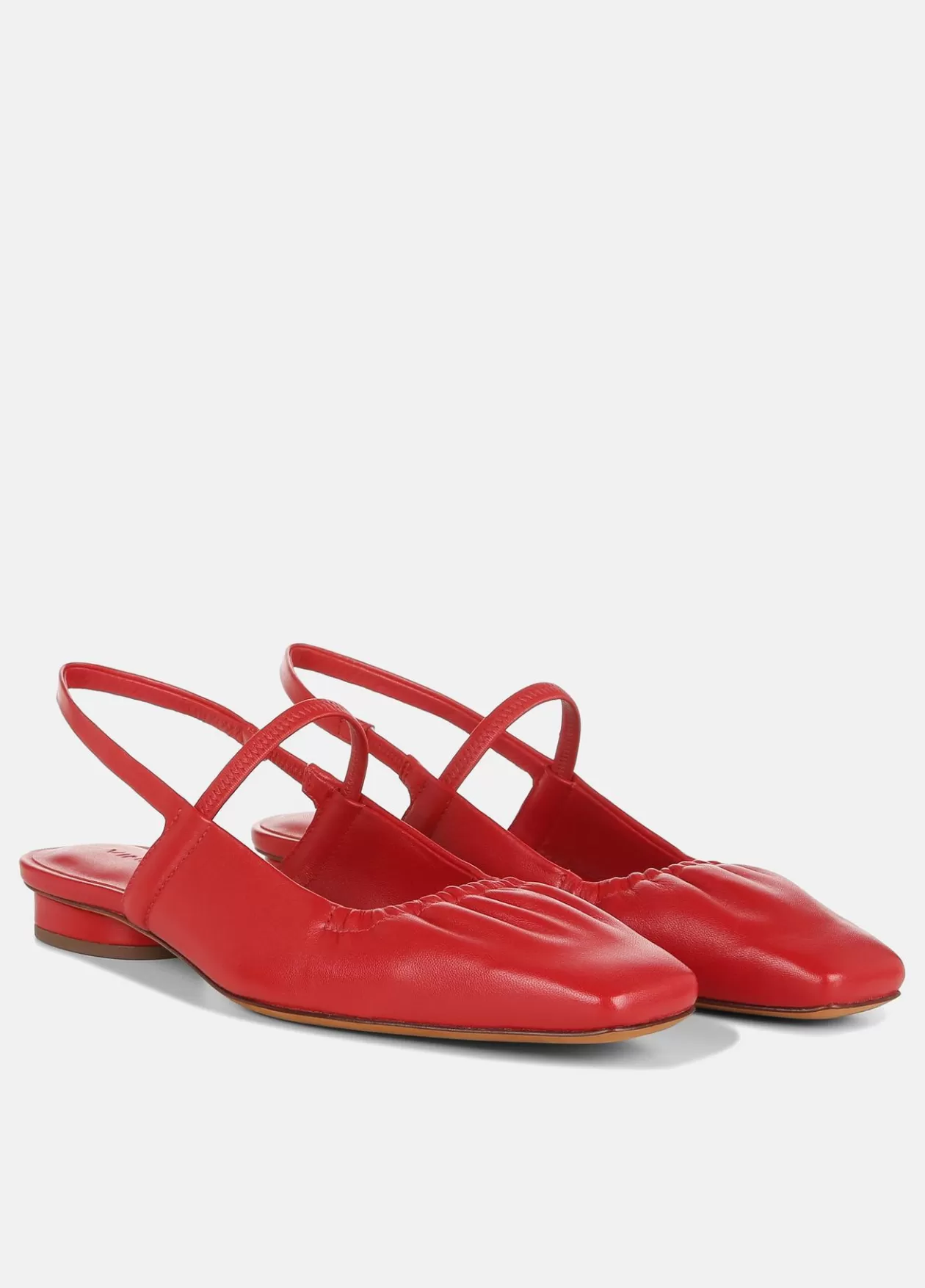 Outlet Vince Venice Leather Slingback Flat crimson