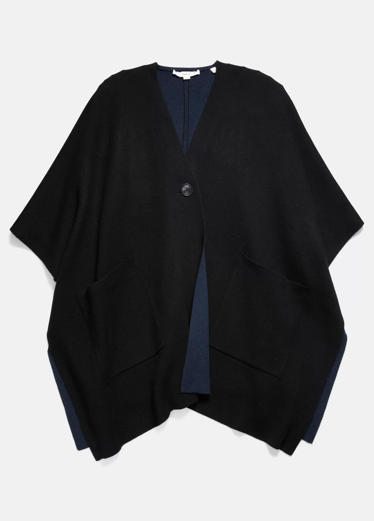 Best Sale Vince Wool and Cashmere Double-Face Cape black navy