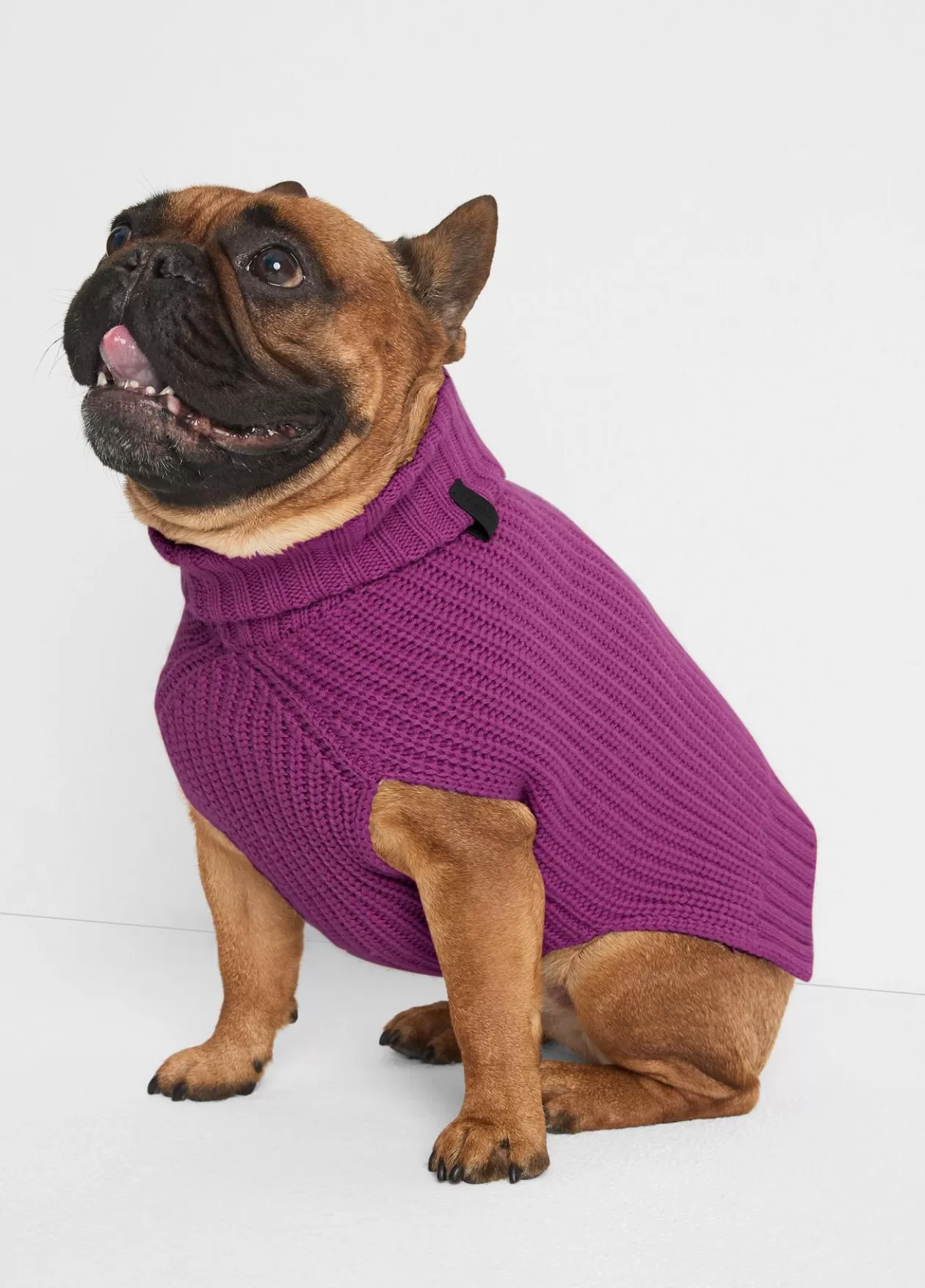 Cheap Vince Wool and Cashmere Shaker-Stitch Dog Sweater wild plum