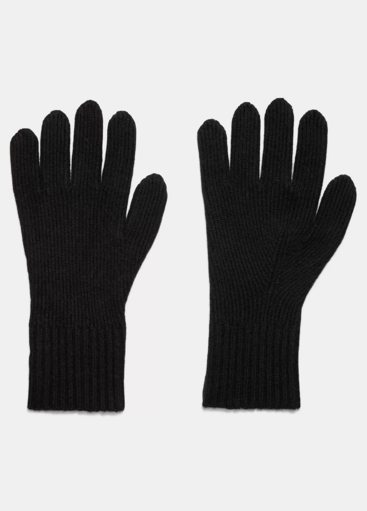 Best Sale Vince Wool-Cashmere Shaker-Stitch Glove black